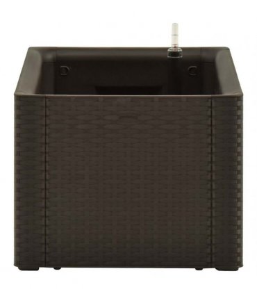 vidaXL Garden Raised Bed with Self Watering System Mocha 100x43x33 cm — Size: 100 x 43 x 33 cm