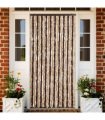 vidaXL Insect Curtain Beige and Light Brown 90x200 cm Chenille — Size: 90 x 200 cm