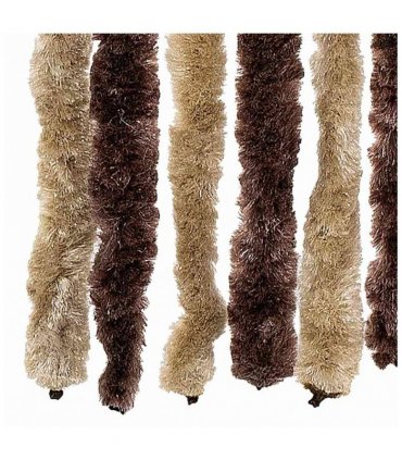 vidaXL Insect Curtain Beige and Light Brown 90x200 cm Chenille — Size: 90 x 200 cm