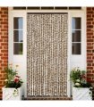 vidaXL Fly Curtain Beige and Brown 90x200 cm Chenille — Size: 90 x 200 cm