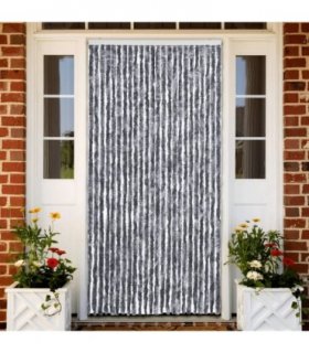 vidaXL Insect Curtain Silver 100x220 cm Chenille — Size: 100 x 220 cm