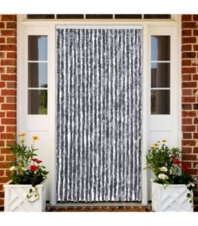 vidaXL Insect Curtain Silver 90x220 cm Chenille — Size: 90 x 220 cm