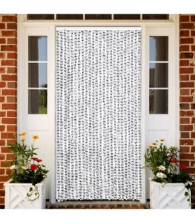 vidaXL Fly Curtain Light Grey and Dark Grey 100x200 cm Chenille — Size: 100 x 200 cm