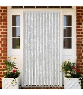 vidaXL Fly Curtain Grey 100x220 cm Chenille — Size: 100 x 220 cm