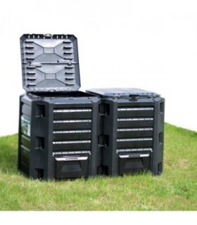 vidaXL Garden Composter Black 1200 L
