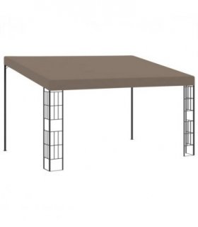 vidaXL Wall-mounted Gazebo 4x3 m Taupe Fabric — Size: 4 x 3 m