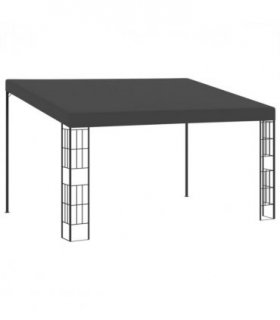 vidaXL Wall-mounted Gazebo 3x4 m Anthracite Fabric — Size: 3 x 4 m