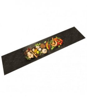 vidaXL Kitchen Rug Washable Spices 60x300 cm Velvet — Size: 60 x 300 cm