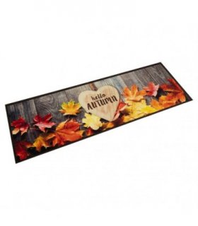 vidaXL Kitchen Rug Washable Autumn 45x150 cm Velvet — Size: 45 x 150 cm