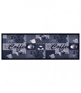 vidaXL Kitchen Carpet Washable Coffee Blue 60x300 cm — Size: 60 x 300 cm