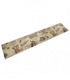 vidaXL Kitchen Rug Washable Coffee Brown 60x300 cm Velvet — Colour: light brown, Size: 60 x 300 cm