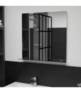 vidaXL Wall Mirror | Transparent | Tempered Glass | 60x60 cm | Decorative Inlays — Size: 60 x 60 cm