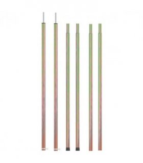 vidaXL Telescopic Tent Poles with Length of 170-255 cm 2 pcs Galvanised Steel — Colour: Silver