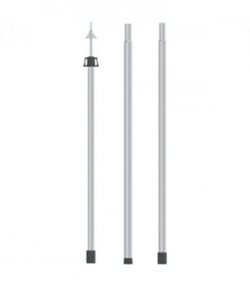 vidaXL Telescopic Tarp Pole with Length of 102-260 cm Aluminum