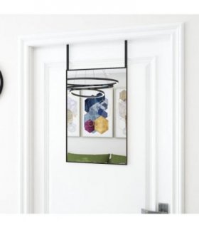 vidaXL Door Mirror Black 40x60 cm Glass and Aluminium — Size: 40 x 60 cm