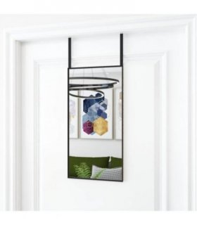 vidaXL Door Mirror Black 30x60 cm Glass and Aluminium — Size: 30 x 60 cm