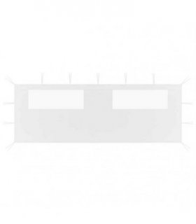 vidaXL Gazebo Sidewall with Windows 6x2 m White — Size: 6 x 2 m