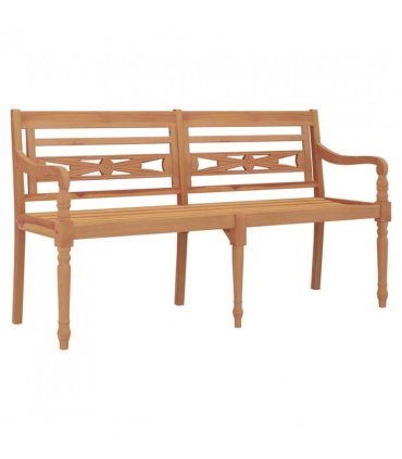 vidaXL Batavia Bench | Teak Brown | Solid Teak Wood | 150 cm