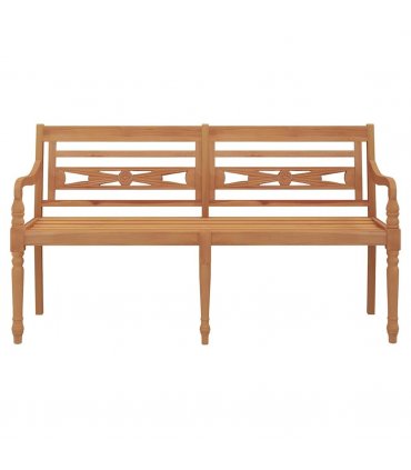 vidaXL Batavia Bench | Teak Brown | Solid Teak Wood | 150 cm