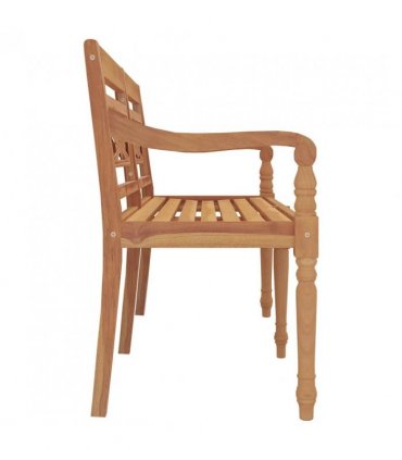 vidaXL Batavia Bench | Teak Brown | Solid Teak Wood | 150 cm