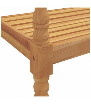 vidaXL Batavia Bench | Teak Brown | Solid Teak Wood | 150 cm