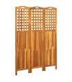 vidaXL 3-Panel Room Divider 121x2x170 cm Solid Acacia Wood — Size: 121 x 2 x 170 cm