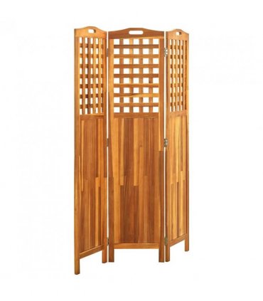vidaXL 3-Panel Room Divider 121x2x170 cm Solid Acacia Wood — Size: 121 x 2 x 170 cm
