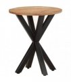 vidaXL Side Table | Natural wood tones, Black legs — Size: 48x48x56 cm