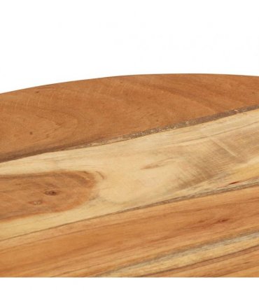 vidaXL Side Table | Natural wood tones, Black legs — Size: 48x48x56 cm