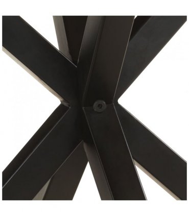 vidaXL Side Table | Natural wood and black | Solid acacia wood | Medium — Size: 68 x 68 x 56 cm