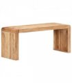 vidaXL Bench 110x38x46 cm Solid Acacia Wood — Size: 110 x 38 x 46 cm