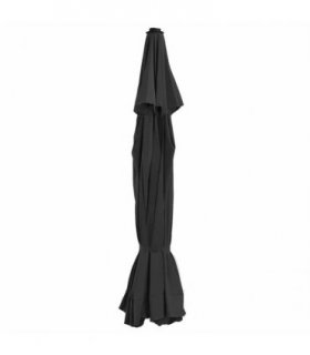 vidaXL Replacement Fabric for Outdoor Parasol Black 515 cm — Size: Φ 515 cm