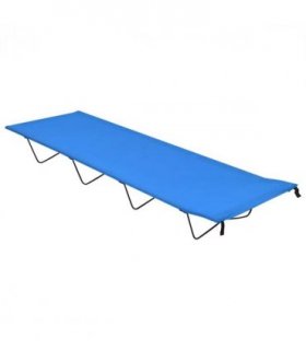 vidaXL Camping Bed 180x60x19 cm Oxford Fabric and Steel Blue
