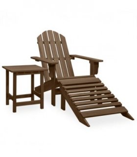 vidaXL Garden Chair | Brown | Solid fir wood | Large | Detachable