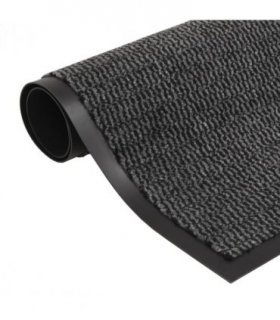 vidaXL Dust Control Mat Rectangular Tufted 80x120 cm Anthracite — Size: 80 x 120 cm
