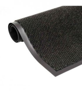 vidaXL Dust Control Mat Rectangular Tufted 120x180 cm Black — Size: 120 x 180 cm
