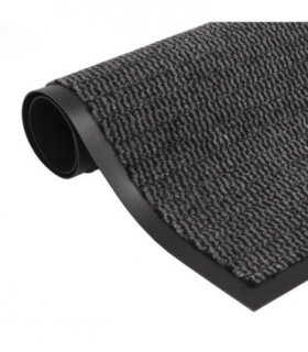 vidaXL Dust Control Mat Rectangular Tufted 90x150 cm Anthracite — Size: 90 x 150 cm