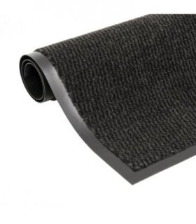 vidaXL Dust Control Mat Rectangular Tufted 80x120 cm Black — Size: 80 x 120 cm