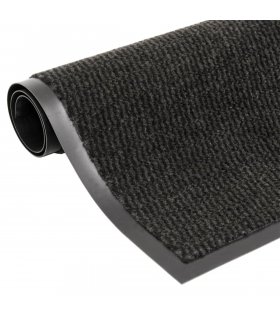 vidaXL Doormat Tufted 60x180 cm Black — Size: 60 x 180 cm