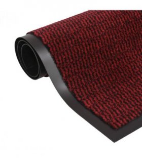 vidaXL Dust Control Mat Rectangular Tufted 60x90 cm Red — Size: 60 x 90 cm