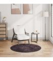 vidaXL Rug Washable φ120 cm Anthracite — Size: Ø 120 cm
