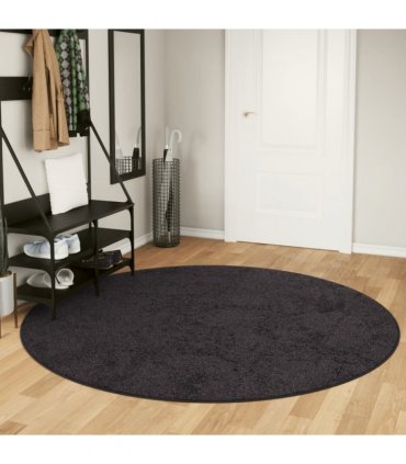 vidaXL Rug Washable Anthracite Ø 200 cm