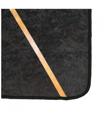 vidaXL Rug Washable Black and Gold 190x300 cm — Size: 190 x 300 cm