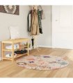 vidaXL Rug Washable Multicolour Ø 120 cm Anti Slip — Colour: blue and white