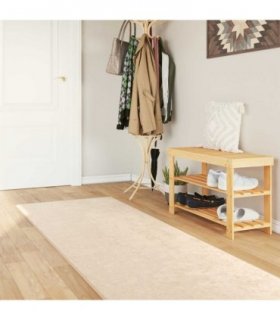 vidaXL Rug Runner MARSA Cream 80 x 400 cm Polyester and PVC