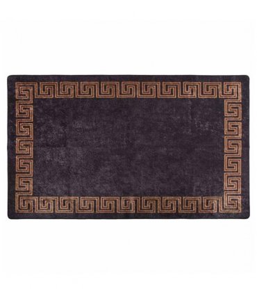 vidaXL Rug Washable 120x180 cm Black and Gold — Size: 120 x 180 cm