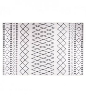 vidaXL Rug Washable 160x230 cm Black and White — Colour: white and black, Size: 160 x 230 cm