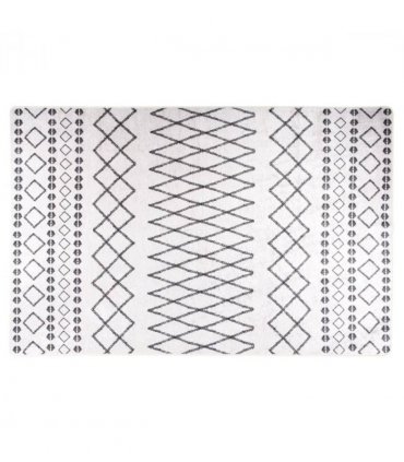 vidaXL Rug Washable 160x230 cm Black and White — Colour: white and black, Size: 160 x 230 cm