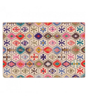 vidaXL Rug Washable Multicolour 190x300 cm — Colour: blue and white, Size: 190 x 300 cm
