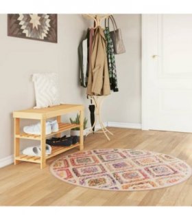 vidaXL Rug Washable Multicolour Ø 120 cm